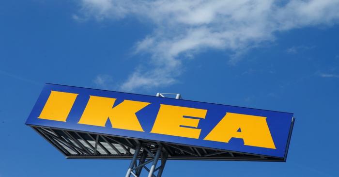 The logo of IKEA is seen above a store in Voesendorf