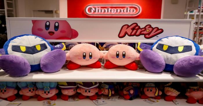 FILE PHOTO: Nintendo's Kirby toys are displayed in the Nintendo store in New York