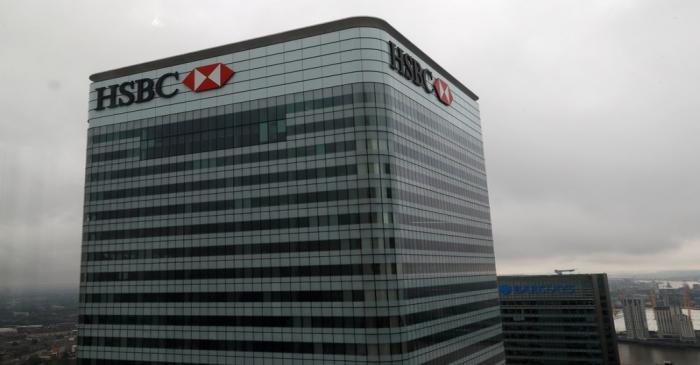 FILE PHOTO: A HSBC and a Barclays bank building is seen at Canary Wharf in London