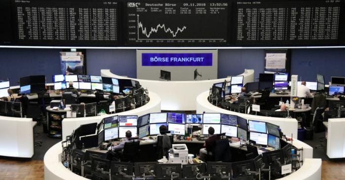 The German share price index DAX graph at the stock exchange in Frankfurt