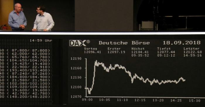 FILE PHOTO: The German share price index DAX graph at the stock exchange in Frankfurt