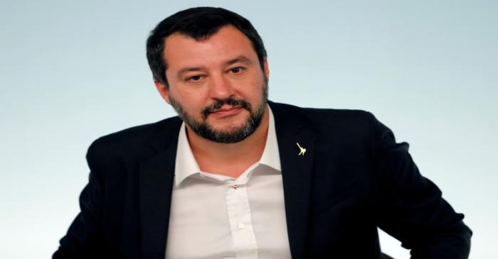 FILE PHOTO: Interior Minister Matteo Salvini attends a news conference after a cabinet meeting