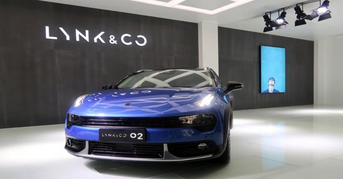 FILE PHOTO: Lynk & Co 02 SUV is seen at Geely's Lynk & Co plant in Zhangjiakou