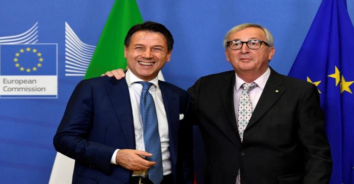 Italian Prime Minister Giuseppe Conte meets with European Commission President Jean-Claude