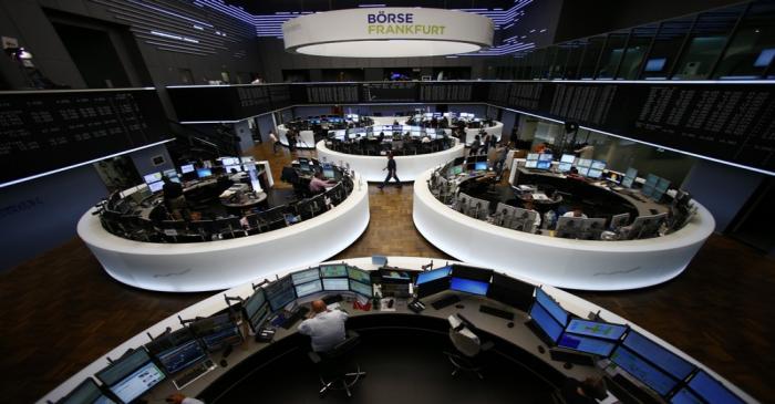 General view of the Frankfurt stock exchange