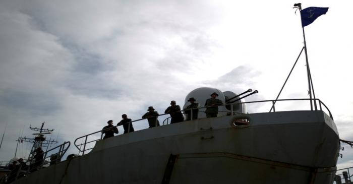 FILE PHOTO: Venezuelan soldiers are seen onboard a ship during the Zamora 200 military exercise