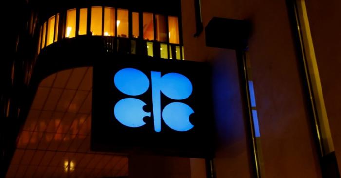 FILE PHOTO: OPEC's logo at its headquarters in Vienna