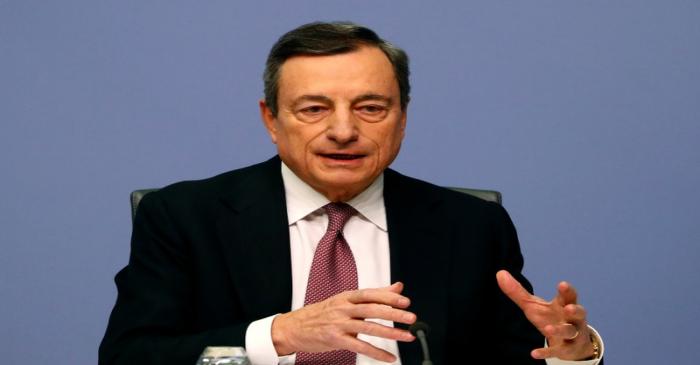 ECB President Draghi holds a news conference in Frankfurt