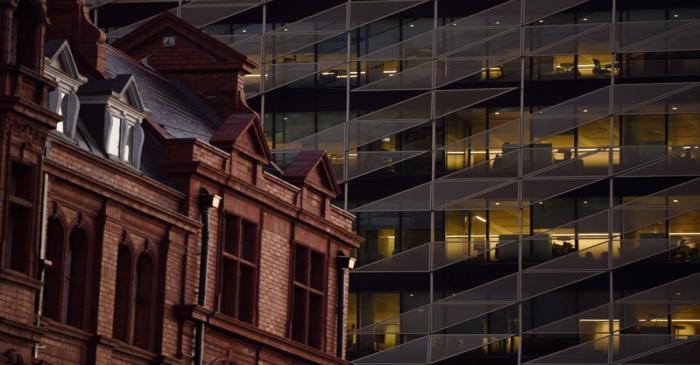 Offices in the Central Bank of Ireland are seen in the financial district in Dublin