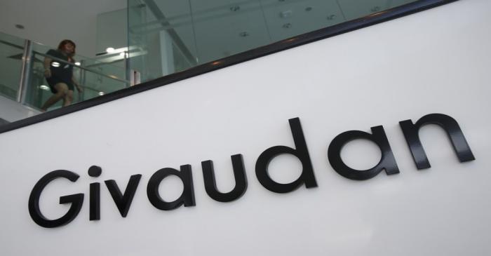 An employee walks down the stairs at Givaudan's perfumery school in Singapore