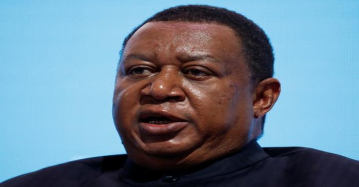 FILE PHOTO:  OPEC Secretary General Barkindo speaks during a session of the Russian Energy Week