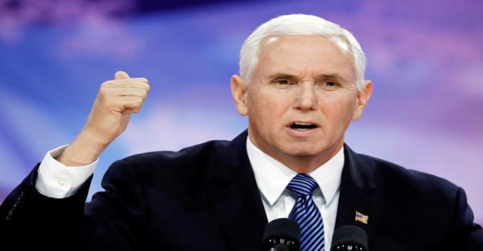 FILE PHOTO:    U.S. Vice President Mike Pence speaks at CPAC in Washington