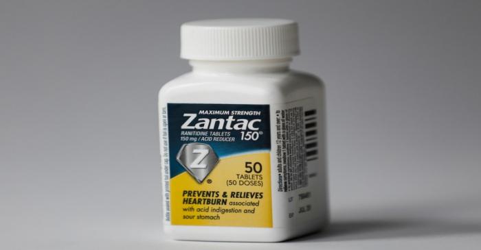 FILE PHOTO: A bottle of Zantac heartburn drug is seen in this picture illustration