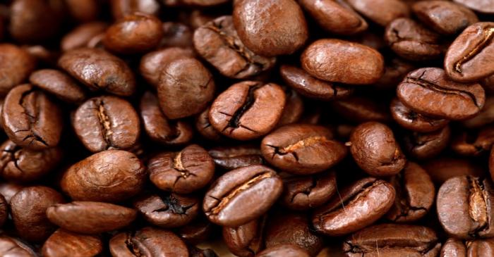 FILE PHOTO: Roasted coffee beans are seen on display at a Nestle Nespresso event in Paris