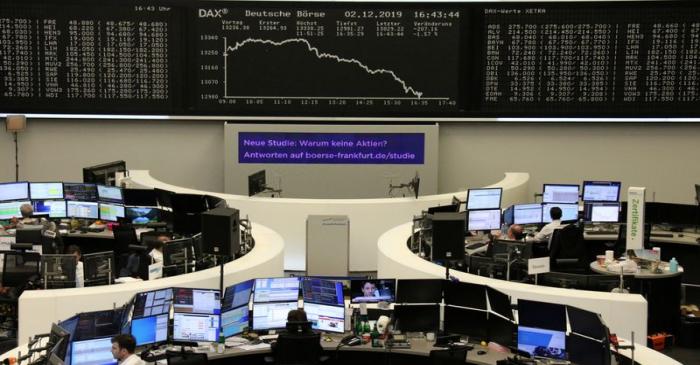 The German share price index DAX graph is pictured at the stock exchange in Frankfurt