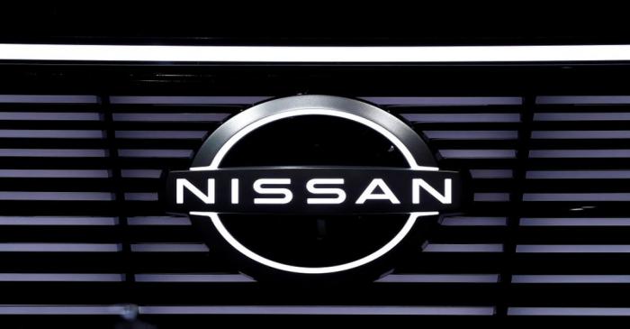 FILE PHOTO: A Nissan logo is pictured at the Tokyo Motor Show, in Tokyo