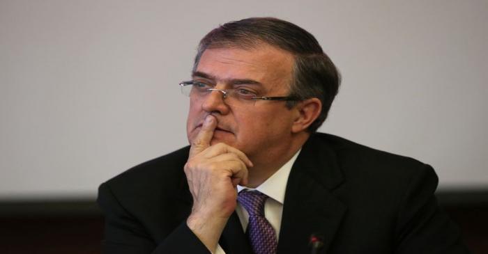 Mexico's Foreign Minister Marcelo Ebrard and Deputy Foreign Minister for North America Jesus