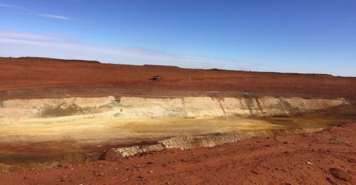 FILE PHOTO: A truck carrying rare earths travels towards Lynas Corp's Mount Weld processing