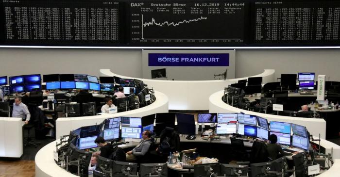 The German share price index DAX graph is pictured at the stock exchange in Frankfurt