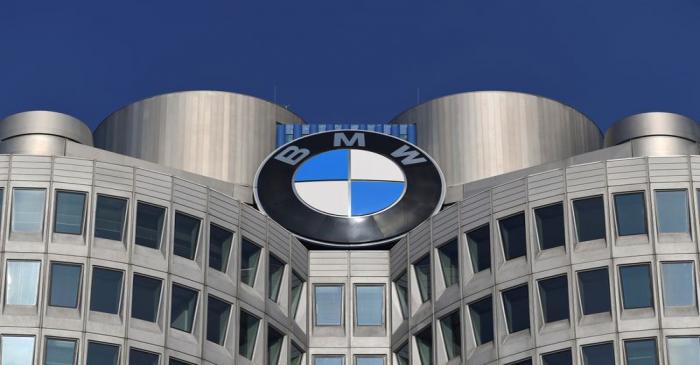 FILE PHOTO: The logo of German car manufacturer BMW is seen on the company headquarters in