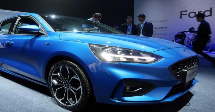 Ford Focus car with smart vehicle technology is seen at a product launching event in Shanghai