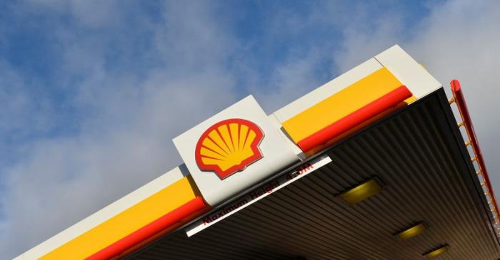 FILE PHOTO: Shell branding is seen at a petrol station in west London