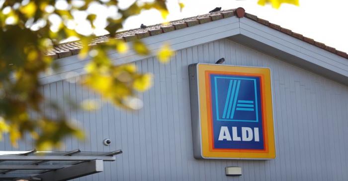 An Aldi superstore is seen in London