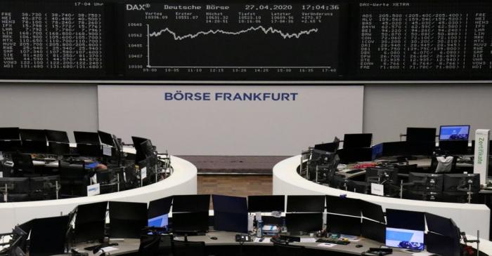 The German share price index DAX graph is pictured at the stock exchange in Frankfurt