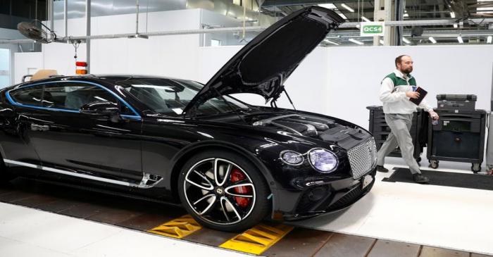 Bentley cars go through final quality control as they come off the production line at their