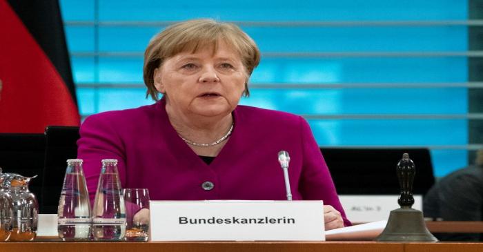 FILE PHOTO: German Chancellor Angela Merkel attends the weekly cabinet meeting at the