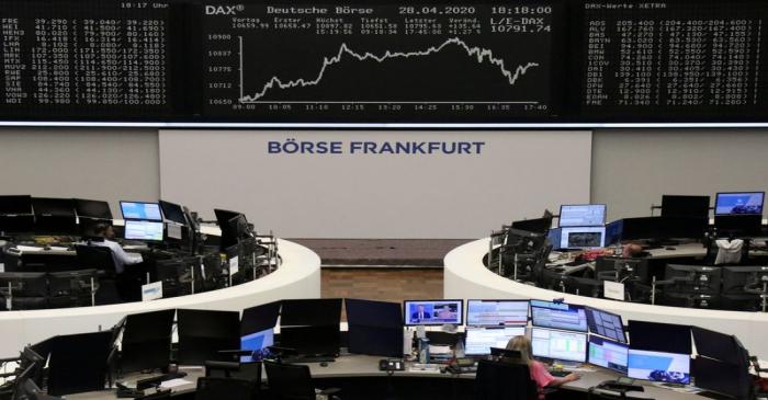 The German share price index DAX graph is pictured at the stock exchange in Frankfurt