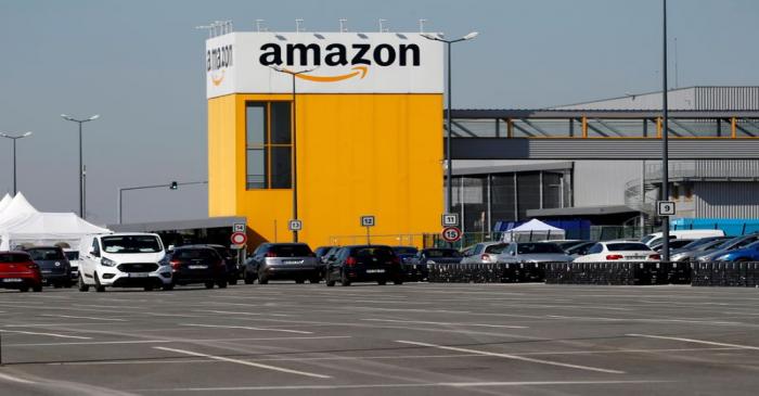 FILE PHOTO: Amazon logistics center in Lauwin-Planque