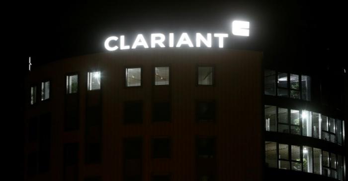 Logo of Swiss specialty chemicals company Clariant is seen in Pratteln