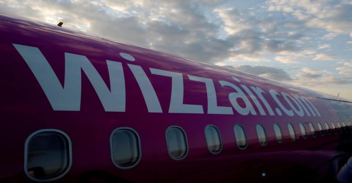 FILE PHOTO: Wizz Air Airbus aircraft is pictured at Luton Airport