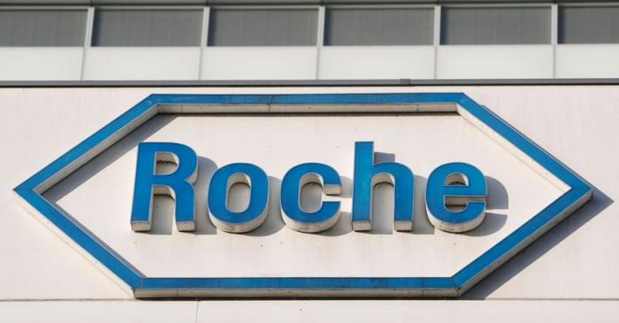 FILE PHOTO: Logo of Swiss drugmaker Roche is seen in Basel