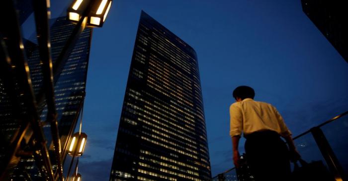 FILE PHOTO: Dentsu's head office building is pictured in Tokyo