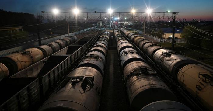 FILE PHOTO: A view shows railroad freight car in Omsk