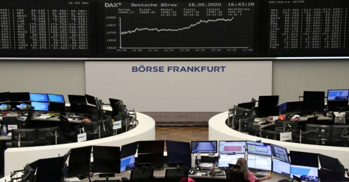 The German share price index DAX graph is pictured at the stock exchange in Frankfurt