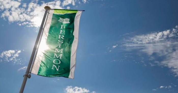 A flag is displayed at a Persimmon construction site in Dartford