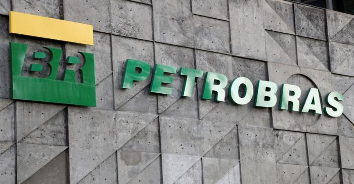 FILE PHOTO: A logo of Brazil's state-run Petrobras oil company is seen at their headquarters in