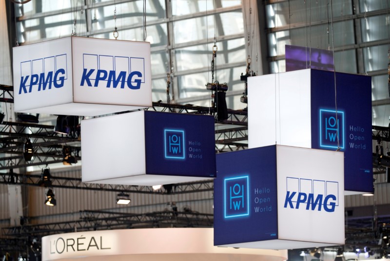 FILE PHOTO: The logo of KPMG is pictured during the Viva Tech start-up and technology summit in