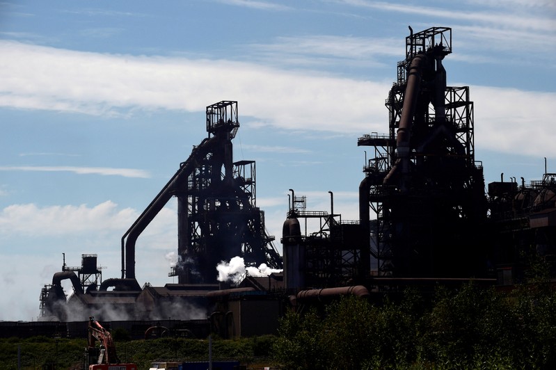 FILE PHOTO: The Tata steelworks are seen in Port Talbot