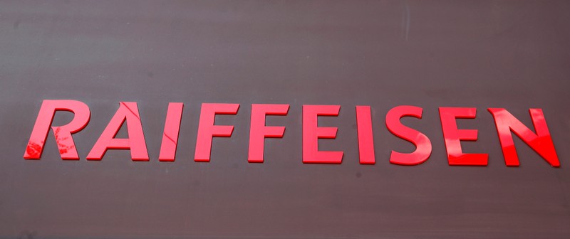 Logo of Swiss Raiffeisen bank is seen in St. Gallen