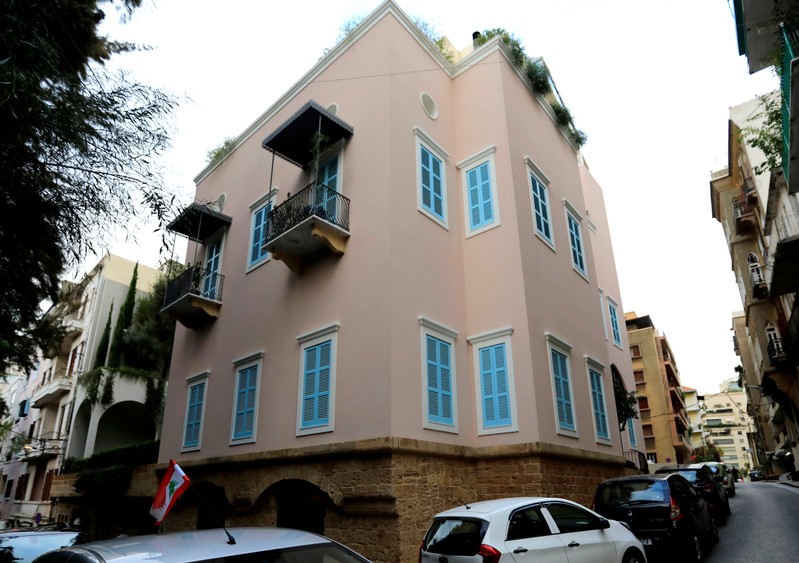 A view of a house that is believed to belong to Carlos Ghosn in Beirut