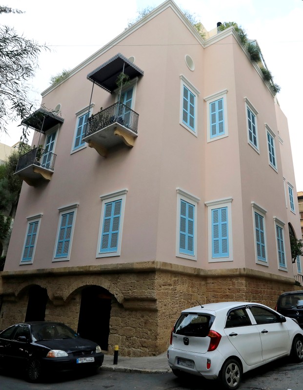 A view of a house that is believed to belong to Carlos Ghosn in Beirut