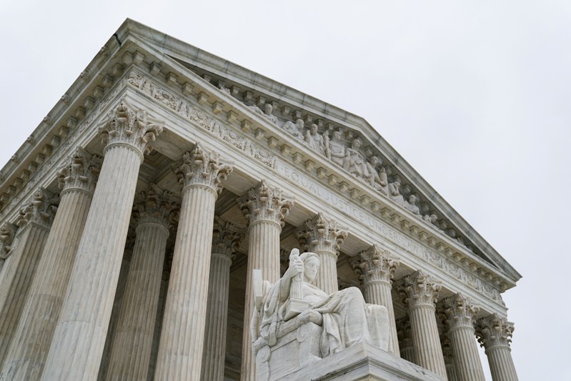 FILE PHOTO: The U.S. Supreme Court is seen as the court nears the end of its term in Washington