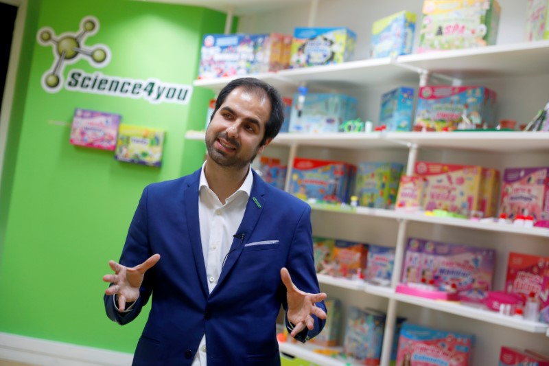 Miguel Pina Martins, CEO of Science4You, speaks during an interview at the factory in Lisbon