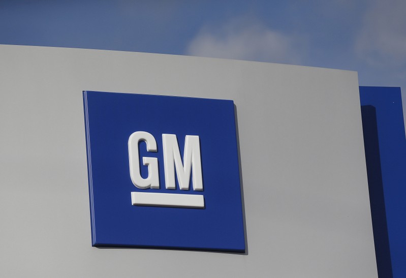 FILE PHOTO: The GM logo is seen at the General Motors Warren Transmission Operations Plant in