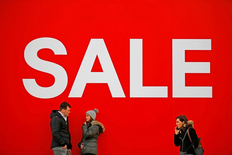 FILE PHOTO: People shopping on Oxford Street in central London