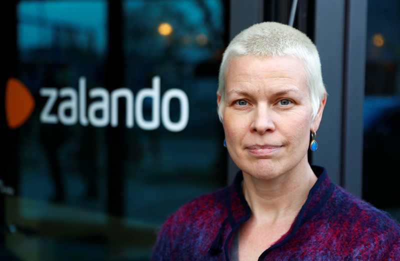 Stacia Carr, Head of Engineering & Sizing of fashion retailer Zalando poses in Berlin